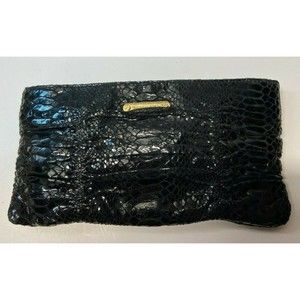 Vintage Michael Kors Eel Skin Black High End Clutch Minty Purse / Fair Strap